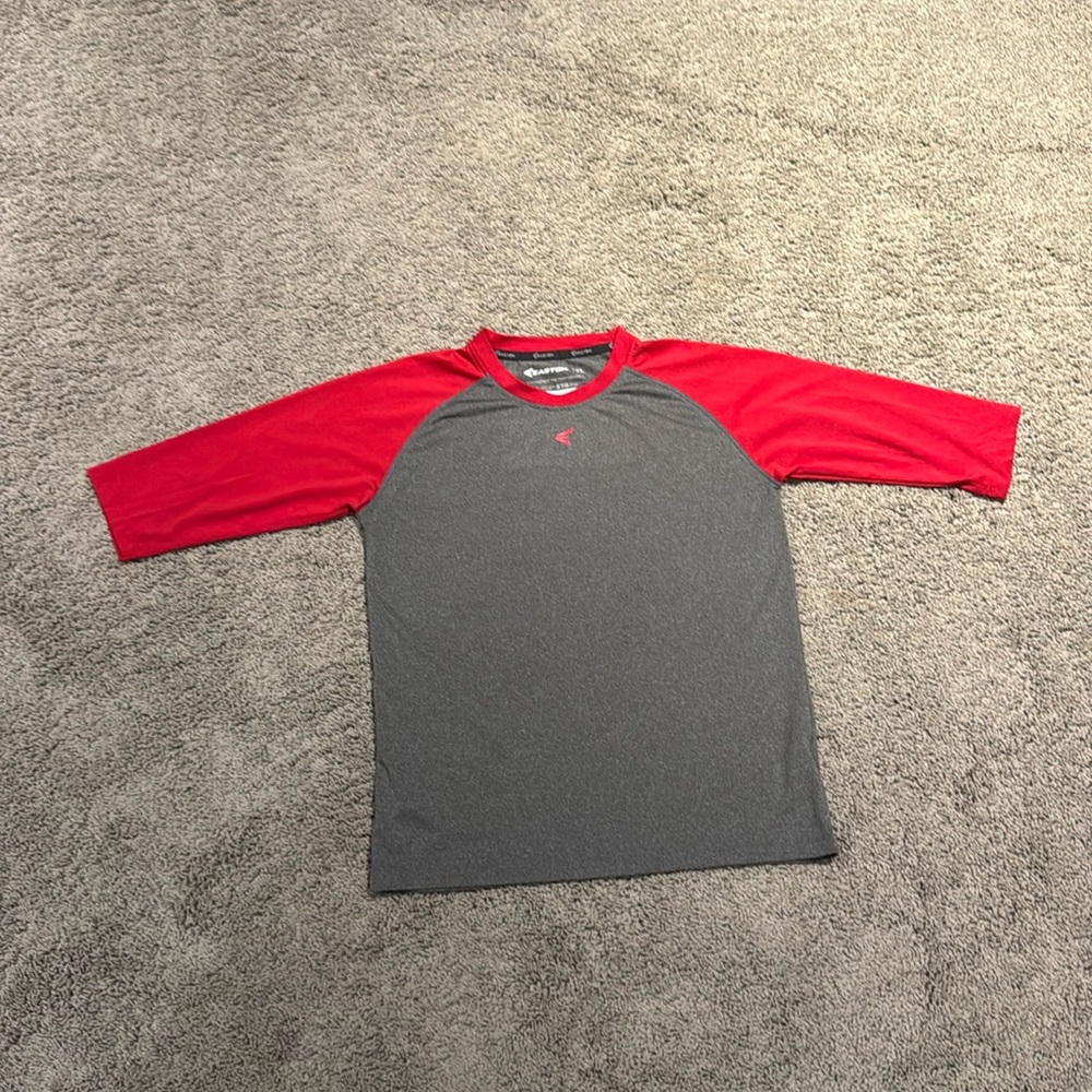Easton 3/4 Sleeve Youth XL Shirt.  Red/Gray